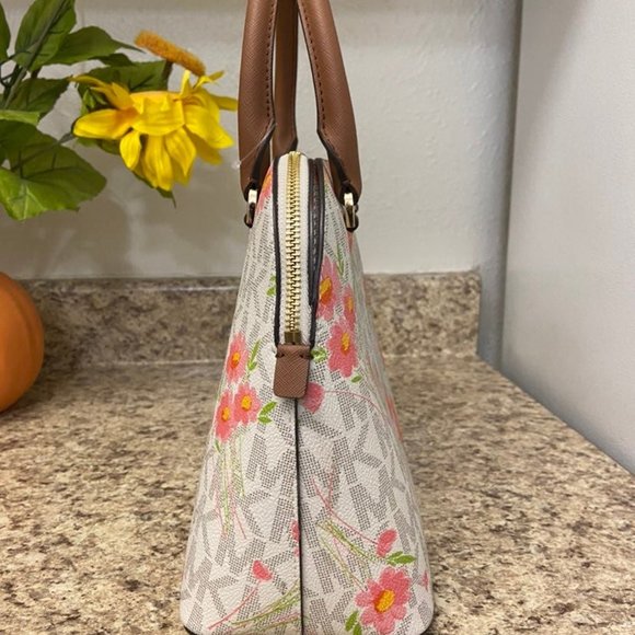 Michael Kors Cindy Floral Satchel - Picture 3 of 6
